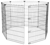 Amazon Basics foldable octagonal playpen set up for quick indoor play.