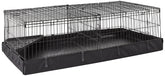Amazon Basics leakproof canvas-bottom cage highlights easy cleanup and mess containment.