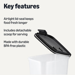 Amazon Basics container lid-seal demonstrates freshness protection and moisture resistance.