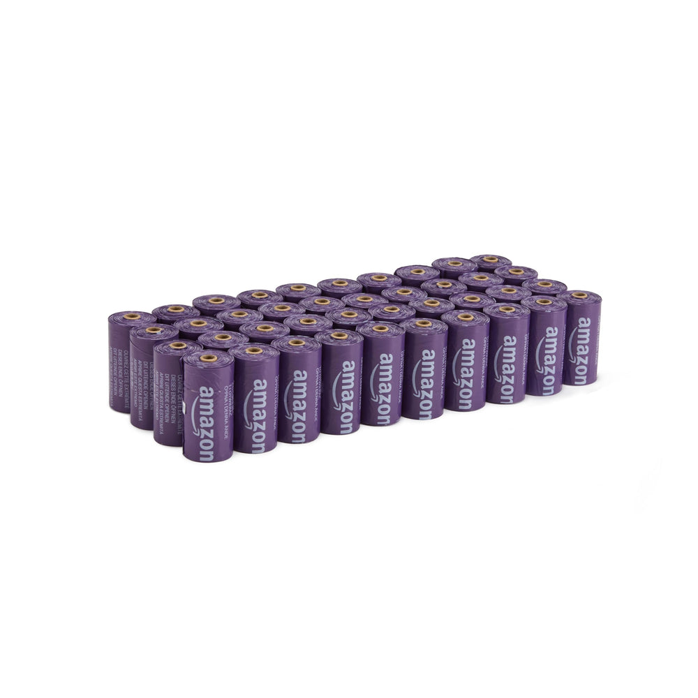 Amazon Basics lavender scented poop bags 600 count for easy disposal and odor control