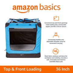 Amazon Basics crate with ventilated panels for improved airflow.