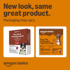Amazon Basics topical application shown for straightforward pet treatment.