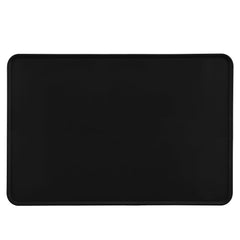 Amazon Basics waterproof feeding mat top view protects floors from spills.