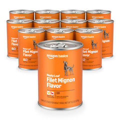 Amazon Basics Meaty Loaf Filet Mignon can provides protein-rich meals for adult dogs.