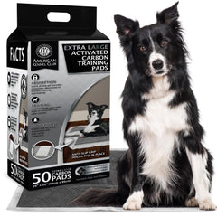 American Kennel Club carbon-activated puppy pad with paw-friendly top layer.