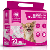 American Kennel Club female dog wrap with wetness indicator for timely changes.