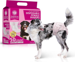 American Kennel Club female dog wrap with wetness indicator cues timely changes