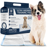 American Kennel Club scented puppy training pad front packaging demonstrates convenient 100-pack