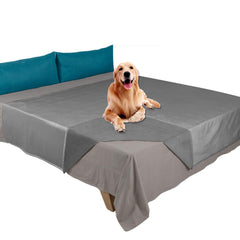 Ameritex pet bed blanket waterproof velvet top view protects furniture from spills.