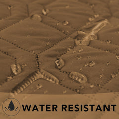 Ameritex TPU coating closeup shows durable moisture barrier for everyday pet life.