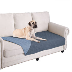 Ameritex waterproof dog bed cover on sofa protects furniture from spills