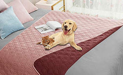 Ameritex Waterproof Dog Bed Cover on a sofa protects furniture from spills.
