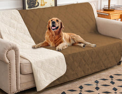 Ameritex waterproof dog bed cover in soft microfiber protects sofa