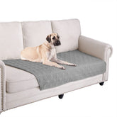 Ameritex waterproof reversible dog bed cover on couch protects furniture from spills.