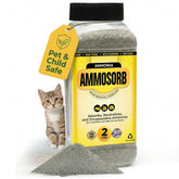 AMMOSORB cat litter deodorizer granules at litter box reducing odor at the source