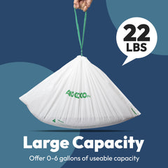 AMOGOGOPET large capacity 11 gallon bags simplify disposal.
