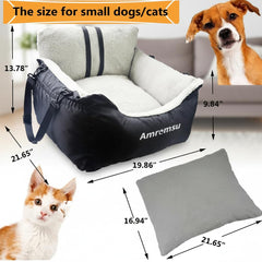 Amremsu car seat adjustable belt for safer restraint of small dogs