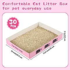 Amyhill disposable cat litter box with cheerful patterns for convenient daily use