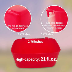 AMZSYLV upgraded plastic feeder cups resist odors and ensure safe, durable use.