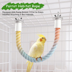 ANA EGO bendable perches adapt to cage shapes for multi-level play