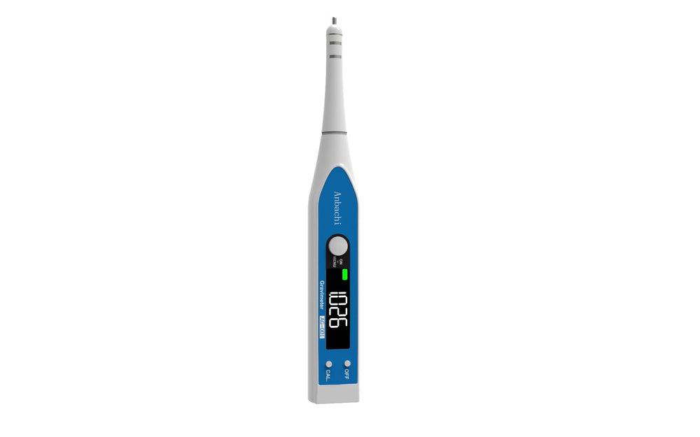 Anbachi Digital Salinity Meter front view shows a compact, pocket-friendly design for fast field testing.