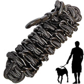 AncBace heavy-duty leash with chrome chain and nylon rope for durable control
