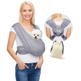AnccoPlus front-facing dog carrier worn on chest for secure, hands-free transport.