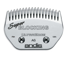 Andis 64340 UltraEdge blocking blade front view with carbon-infused steel for long-lasting edge