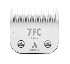 Andis Ceramicedge 7FC blade for 1/8-inch trims on pets, cooler and durable.