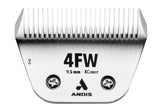 Andis ceramicEDGE Wide Blade 4FW front view shows larger 31-tooth cutter for faster grooming.