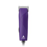 Andis EasyClip professional animal clipper purple kit ready for a precise groom