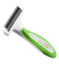 Andis Premium Fine-Tooth Deshedding Rake Black top view highlighting fine teeth for undercoat removal