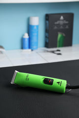 Andis ProClip Super 2-Speed clipper with carbon-edged blades for precise cuts.