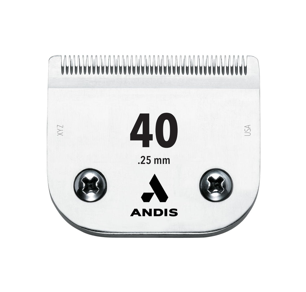 Andis UltraEdge Size 40 blade close-up for ultra-close precision.