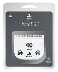 Andis UltraEdge Size 40 blade on a dog during precise grooming.