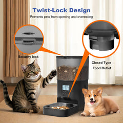 Andoll Home feeder desiccant compartment keeps food dry and fresh