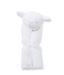 Angel Dear White Lamb Blankie in cashmere-soft microfiber for cozy naps.