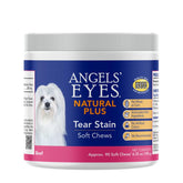 ANGELS' EYES Natural Plus bottle pouring chews for easy daily use and tear-stain support.