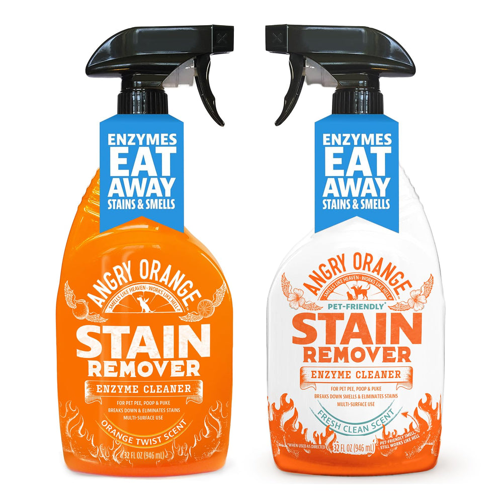 Angry Orange bottle pour delivers fresh scent and odor control
