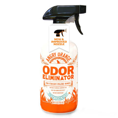 Angry Orange Fresh Scent Pet Odor Spray bottle ready for fast odor relief.