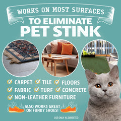 Angry Orange USA-made cleaner bottle shown for reliable pet mess cleanup.