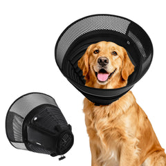 AnimaCure inflatable cone with shield reduces licking while promoting calm rest.