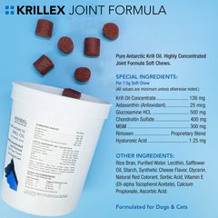 Krilllex chews close-up highlighting cheese flavor and texture for dogs and cats.