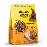 Animals Like Us RawMix50 bowl close-up highlighting varied freeze-dried pieces for flavor