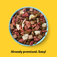 Animals Like Us RawMix50 raw organ chunks highlight nutrient-dense bites dogs love.