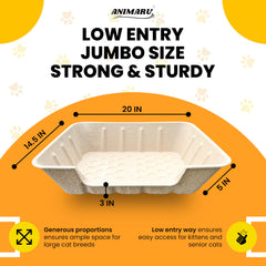 Animaru compostable materials highlight eco-friendly cardboard construction and waste reduction.