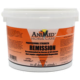 ANIMED Remission bottle close-up highlighting hoof health and overall well-being.