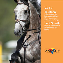 ANIMED Remission hoof health focus with biotin and nutrients for healthy hoof growth.