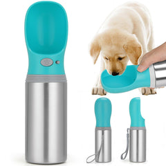 Anipaw 14oz dog water bottle cap close-up with leak-proof seal for travel
