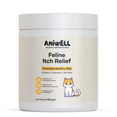 Aniwell Feline Itch Relief soft chews pack, daily skin support for cats.